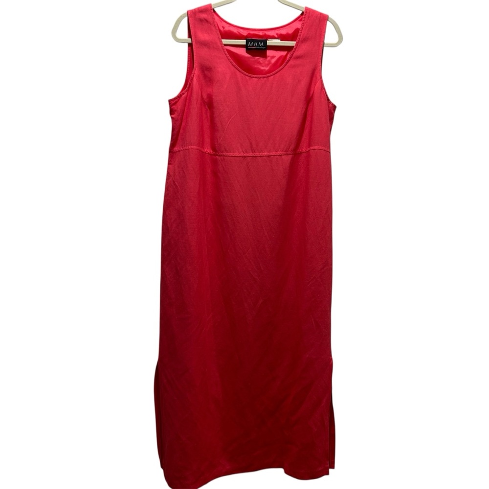 MHM Linen Blend Lined Maxi Dress with Jacket and J Jill Scarf - Size 12 - Picture 3 of 8